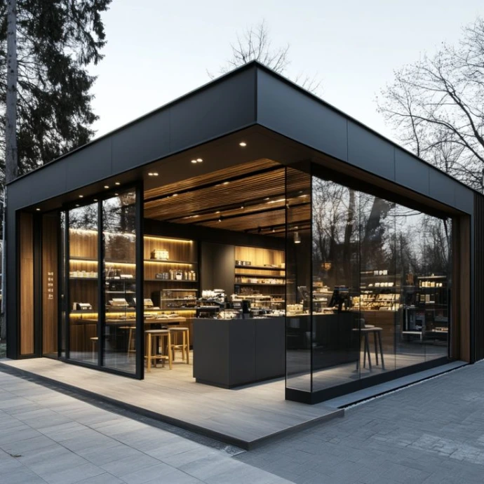 Restaurant exterior interior design good lighting