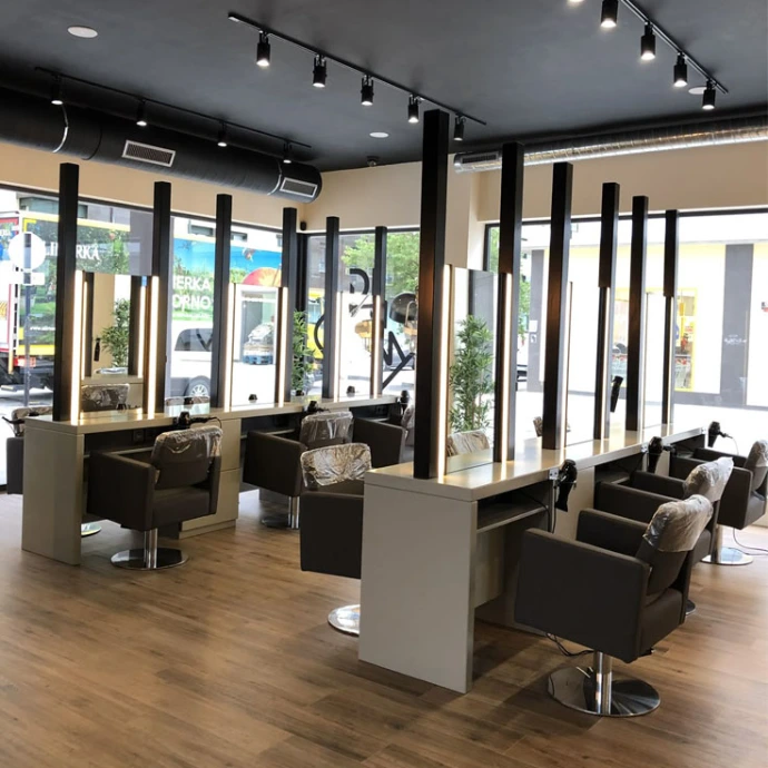 Barber shop interior lighting decorative mirror 