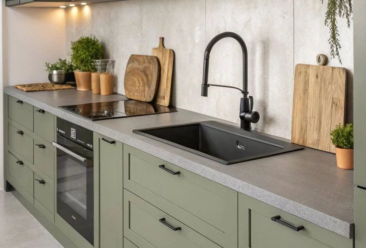 Green pg bison laminated board kitchen